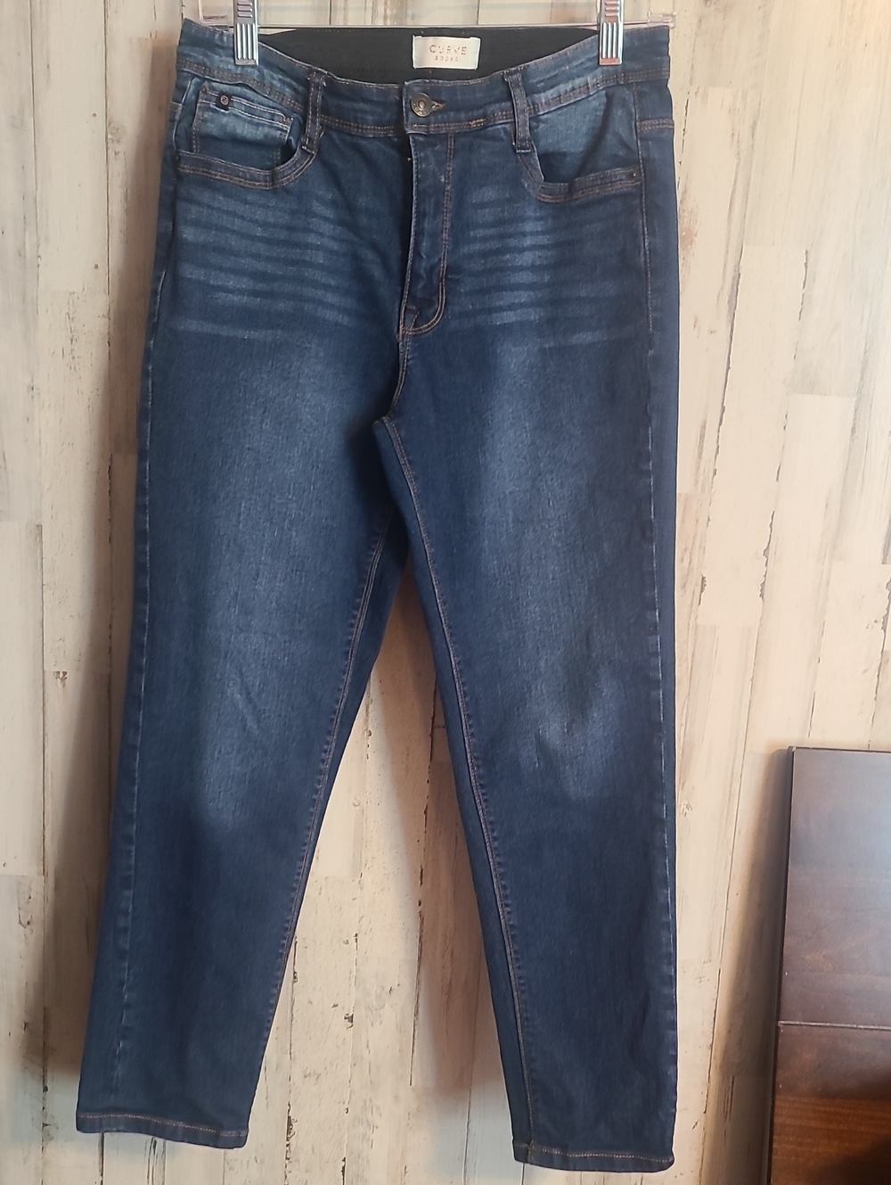 Curve Apeal Womens Dark Blue Stretch Jeans